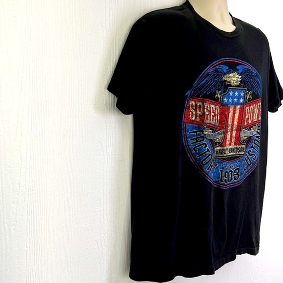 Harley Davidson - Bald Eagle Speed Power Folsom CA Short Sleeve T Shirt Size LG - Picture 4 of 12